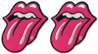 The Rolling Stones - Red Color Classic Tongue Patch [lot Of 2] Logo Insignia