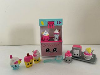 Shopkins Food Fair Cool & Creamy Playset - 100 Complete W/ 8 Exclusives