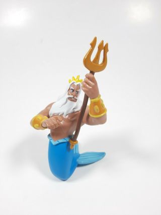 Disney Ariel The Little Mermaid 4  King Triton Pvc Figure Figurine Cake Topper