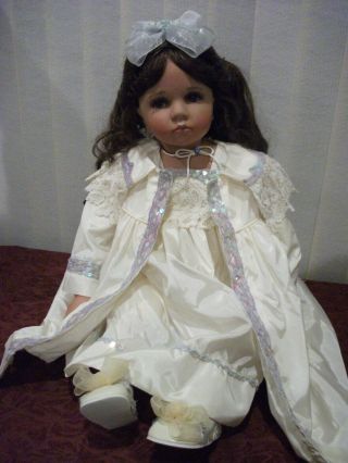 Kellie Seated Porcelain Doll By Donna Rubert