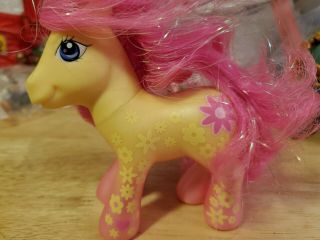 Hasbro G3 My Little Pony Mlp Summer Bloom Orange Pony Pink Hair Yellow Flowers