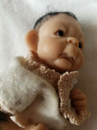 Ooak Polymer Clay Baby Monkey Doll