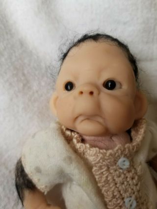 Ooak polymer clay baby monkey doll 3