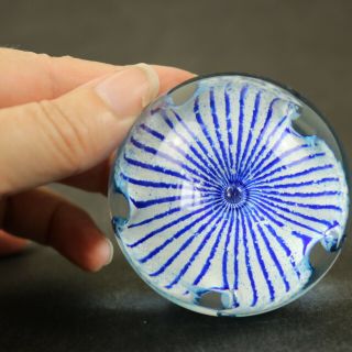 Caithness Scotland Art Glass Paperweight - Petunias White - 711638 Medium 62mm