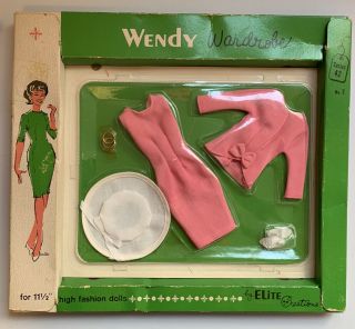 Vintage Nrfb / Elite Barbie Clone Wendy Doll Wardrobe Pink Suit Series 42