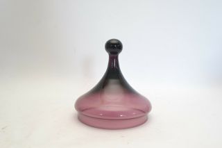 Vintage Empoli Italian Art Glass Apothecary/bon Bon Jar Replacement Lid Amethyst
