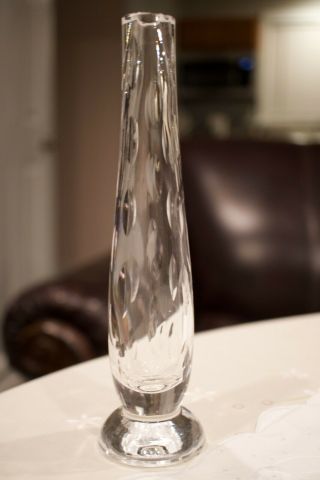Vintage Waterford Crystal 7 Inch Footed Tear Drop Bud Vase Gothic Mark