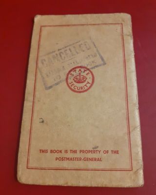 Post Office Savings Bank Book 1941 - 1953 Hove Eglinton Londonderry Ardrishaig