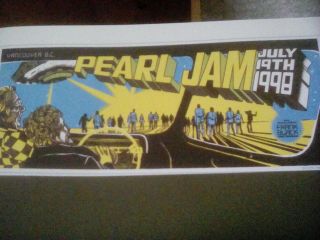 Pearl Jam Vancouver Canada 1998 Yield Tour 20x9cm From Poster Art Book To Frame?