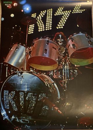 Kiss Live & Alive Peter Criss Drums Poster Gene Simmons Ace Frehley Paul Stanley