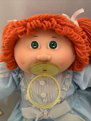 Vintage Cabbage Patch Kids Twin Girl Dolls w/ tags red pigtails green eyes dimpl 3
