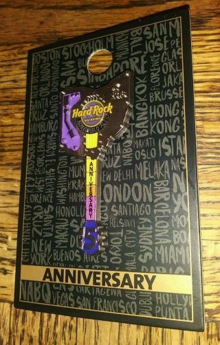 Hard Rock Cafe Hrc 2018 Northfield Park 5th Anniversary Dj Guitar Pin Rare /le