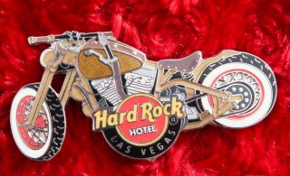 Hard Rock Cafe Pin Las Vegas Hotel Bobber Motorcycle Racer Hat Lapel Chopper