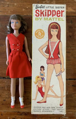 Vtg 1963 Skipper Doll Barbie 