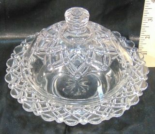 Vintage Anchor Hocking Round Glass Butter Or Cheeseball Dish With Dome Lid 2