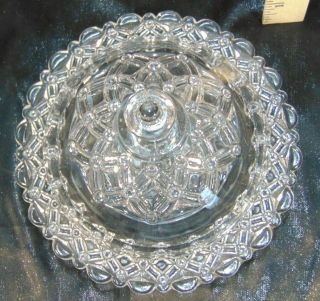 Vintage Anchor Hocking Round Glass Butter Or Cheeseball Dish With Dome Lid 3