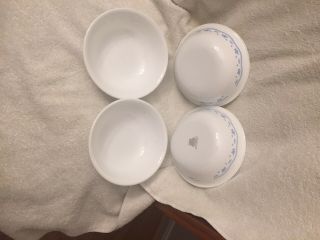 Corelle Morning Blue Soup/Cereal Bowls Set Of 4 6.  25” 3