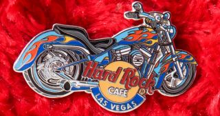 Hard Rock Cafe Pin Las Vegas Motorcycle Series Hat Lapel Jacket Chopper Flame