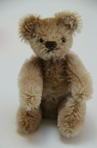 Antique / Vintage 3.  5 " Steiff Mohair Jointed Teddy Bear,  Miniature Vguc
