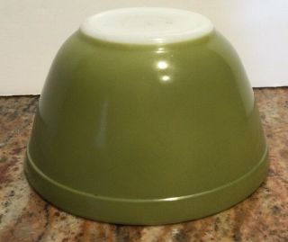 Vintage Pyrex Olive Green 401 1 1/2 Pt Round Mixing Bowl