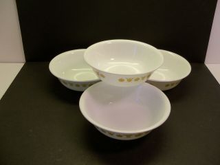 Set Of 4 Vintage Corelle " Butterfly Gold " Soup/ Cereal Bowls 6 1/4 "