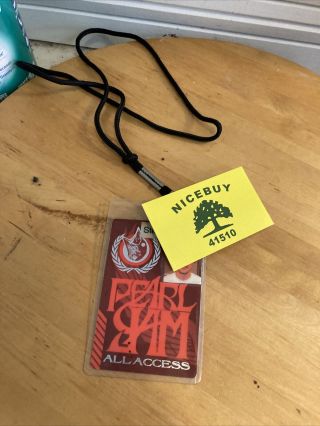 Pearl Jam Authentic All Access Concert Backstage Laminated Patch/ Pass