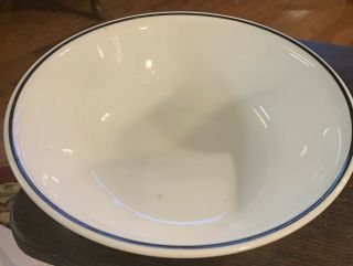 Corelle By Corning Callaway Round Serving Bowl 8 - 1/2 " White With Black Edge