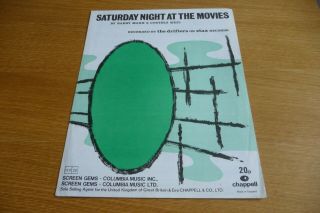 The Drifters Saturday Night At The Movies 1964 Sheet Music Soul