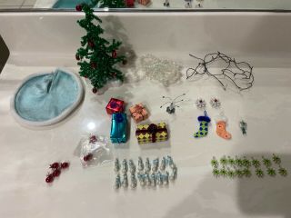 American Girl Doll Ag Mini’s Illuma Room Christmas Tree & Accessories 66 Pc