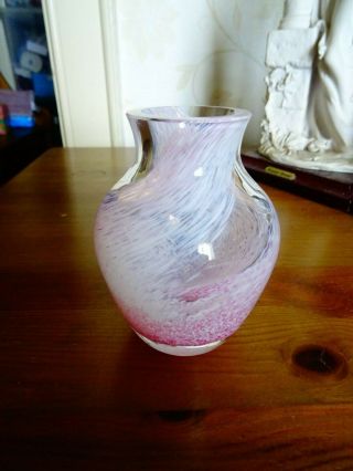 Caithness Pink Hued Vase 9 Cm High