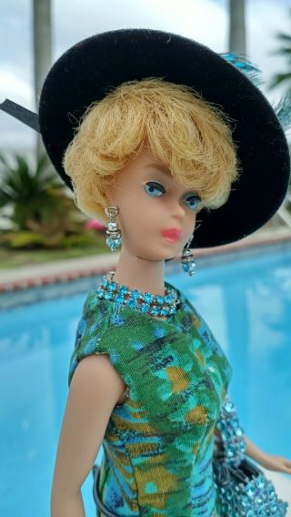 Vintage Barbie Clone Premier Progressive Babs Miss Suzette Dress Hat Purse
