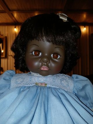 Madame Alexander 18 " Vintage Pussy Cat Black Baby Doll African American Excellen