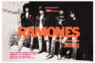 Punk: The Ramones Rocket To Russia Concert Poster Uk 1977 13x19