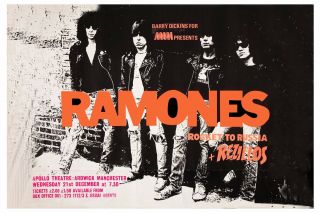 Punk: The Ramones Rocket To Russia Concert Poster UK 1977 13x19 2