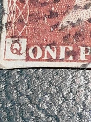 Re Entry Gb Qv 1841 1d Penny Red Imperf Stamp Sg8 Lot C32