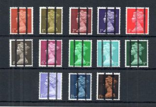 13x Pre - Decimal Machin Post Office Training Stamps