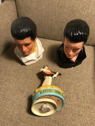 Vintage Elvis Presley Ceramic Bust Figures