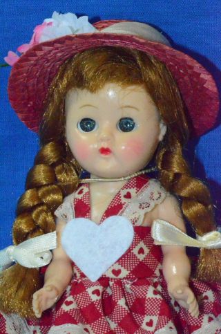Vintage 8 " Cosmopolitan Ginger Doll " Valentine " Slw Ml (ginny Competitor)