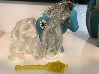Vintage Rare G1 My Little Pony Princess Taffeta Blue Sapphire Jewels Tinsel Mane