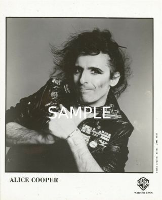 Rare Alice Cooper 1981 Promo Promotional 8 " X10 " Photo