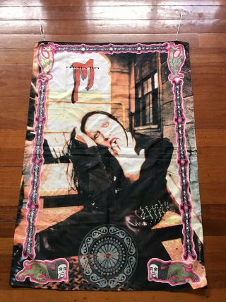 1997 Marilyn Manson Fabric Poster Flag Misprint - Rare Editions 1997