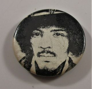 Jimi Hendrix Vintage Metal Pin Badge From The 1970 