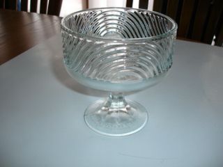 Vintage E.  O Brody Cleveland Ohio Usa Candy Bowl Pedestal Dish Clear Glass