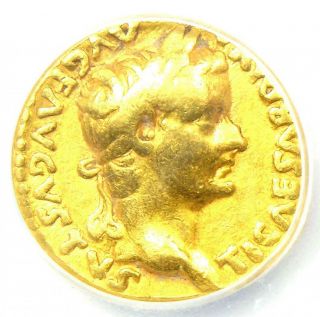 Roman Tiberius Gold Av Aureus Coin 14 - 37 Ad - Certified Icg Vf35 (choice Vf)
