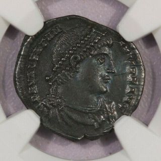 364 - 375 Ad Western Roman Empire Valentinian I Ar Siliqua Emperor Ngc Au B - 5