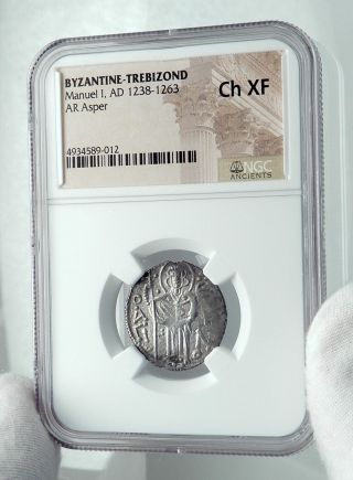 MANUEL I Trebizond Empire 1238AD Silver Asper Ancient Byzantine Coin NGC i78676 3