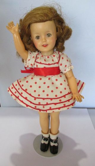Vintage 1950s 12 " Ideal Shirley Temple Doll St - 12 Auburn Hair Sleeping Eyes