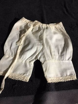 Antique Cotton Underpants For French Doll Jumeau Steiner Bru Antique Lace Size 8