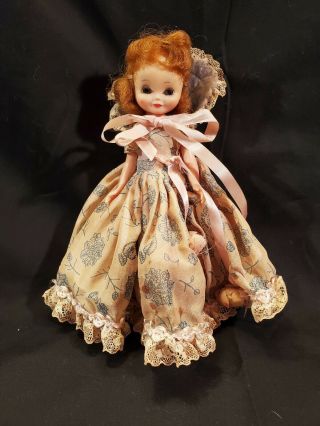 Vtg Red Head 1950s American Character Betsy Mccall Doll Rose Flower Dress