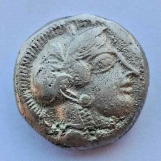 Ancient Greek Athens Attica Owl Silver Ar Tetradrachm Coin 13,  7 G